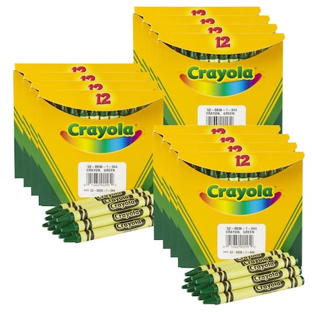 CRAYOLA Bulk Crayons, Regular Size, Green, PK144 BIN520836044